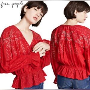 Free People womans boho Counting Stars Crossover Top size XS
